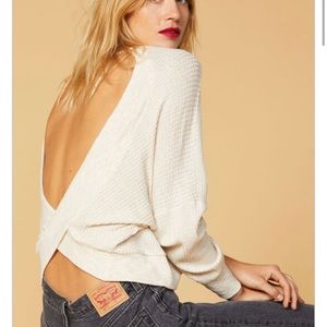 NWOT Open Back Top